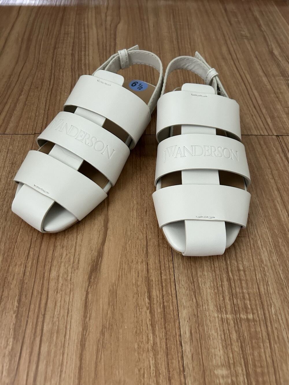 JW Anderson Sandals Leather Upper And Inner Sole Ivory Made In Italy 6 1/2